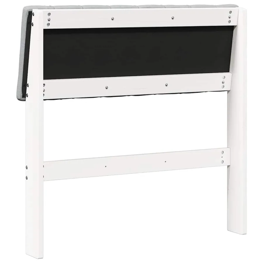 Tête de lit capitonnée Gris clair 80 cm Pin massif - 6
