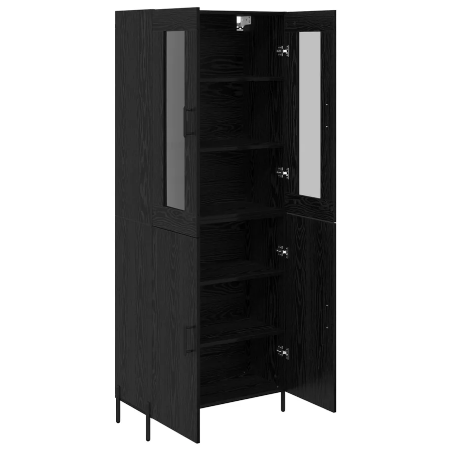 Haut Armoire Chêne noir 69,5 x 34 x 180 cm Bois d'ingénierie - 5