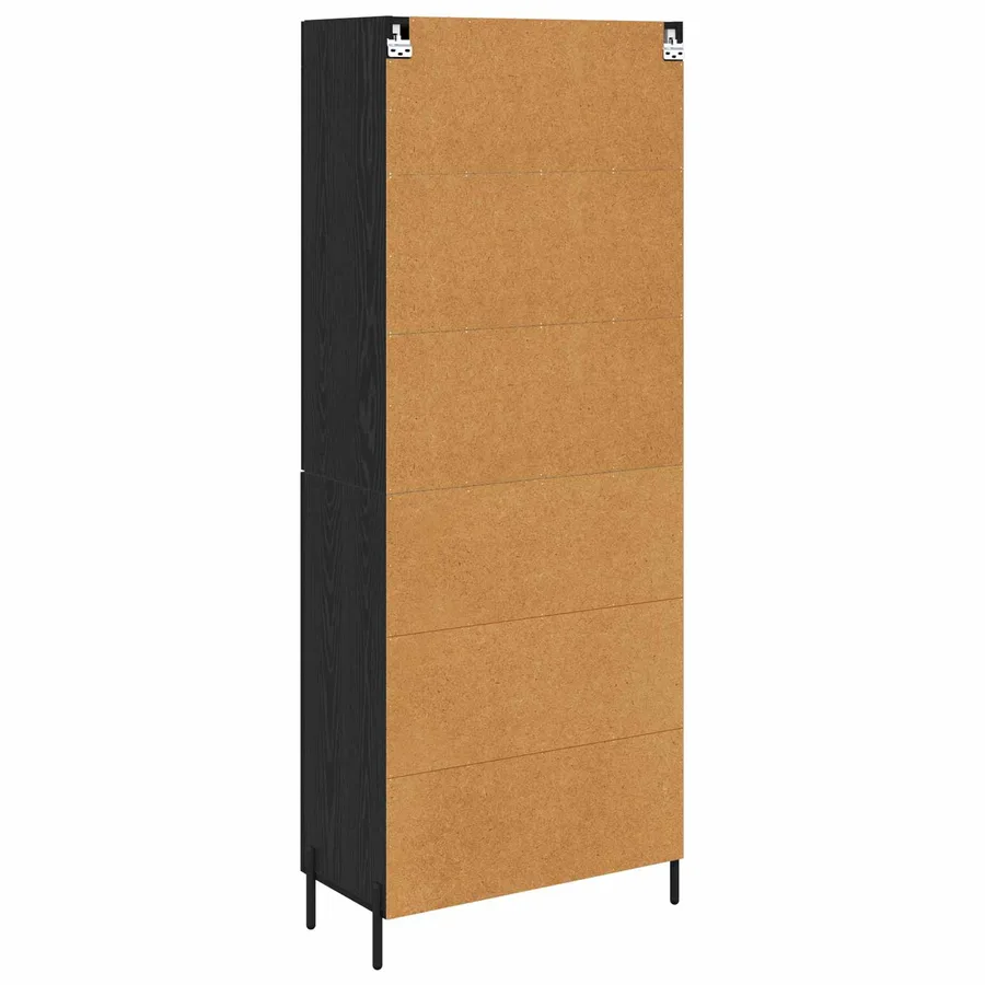 Haut Armoire Chêne noir 69,5 x 34 x 180 cm Bois d'ingénierie - 8