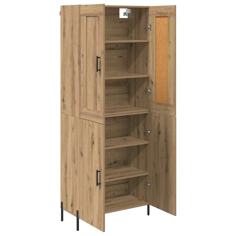Haut Armoire 2 pcs Chêne artisanal 69,5 x 34 x 180 cm - 5