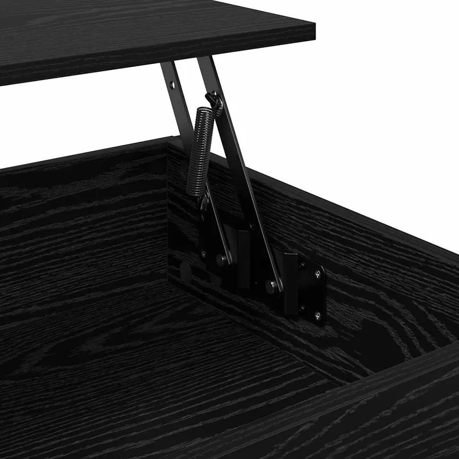 Table basse Chêne noir 70x50x50cm Bois d'ingénierie - 10