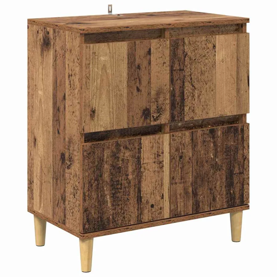 Buffets 2 pcs Bois Ancien 60 x 35 x 70 cm Bois d'ingénierie - 7