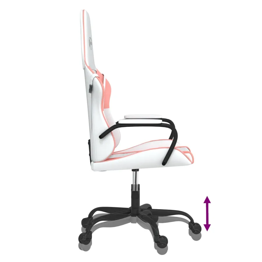 Chaise de jeu de massage Blanc et rose Similicuir - 6