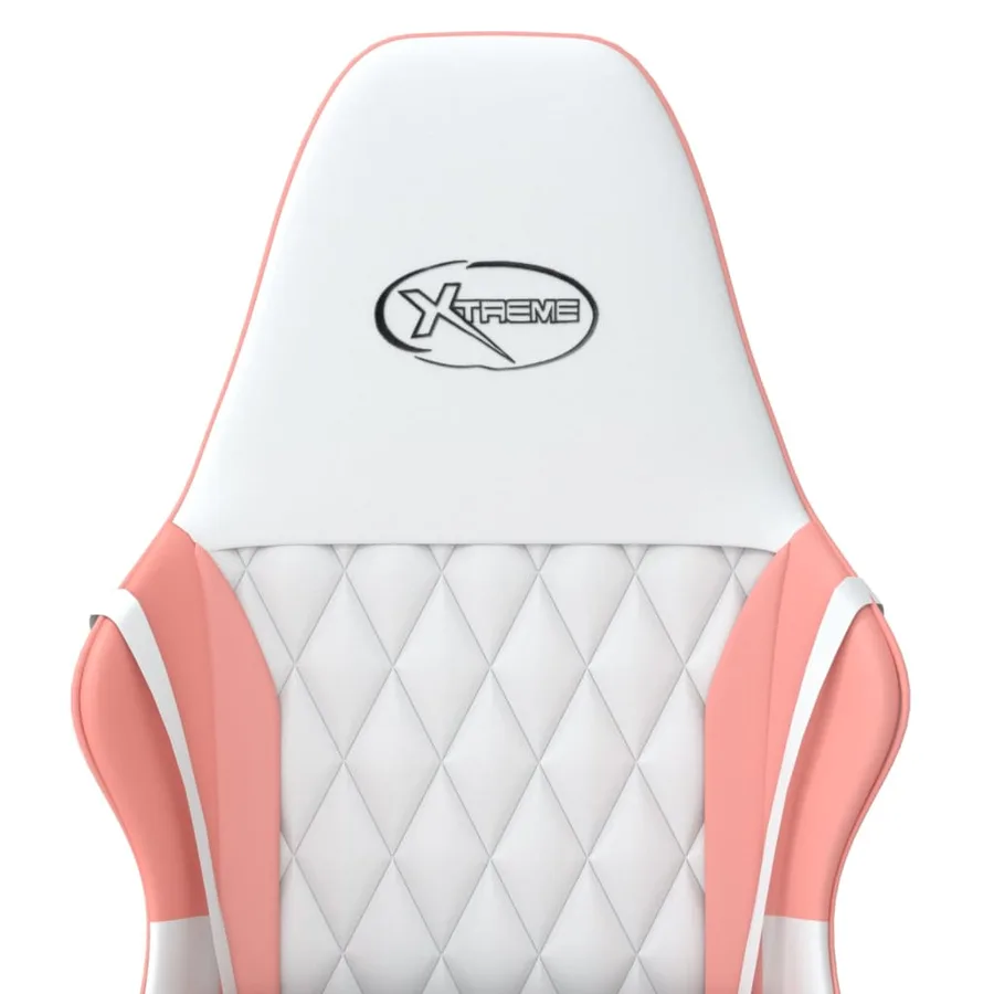 Chaise de jeu de massage Blanc et rose Similicuir - 9