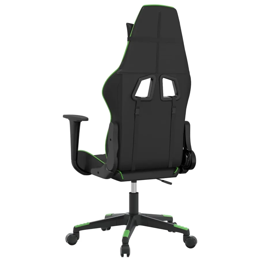 Chaise de jeu de massage Noir et vert Similicuir - 5