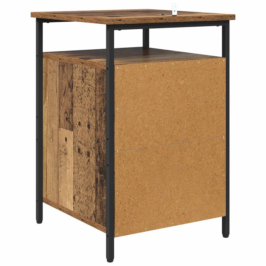 Cabinet de chevet 2 pcs Bois ancien 40 x 42 x 60cm - 9