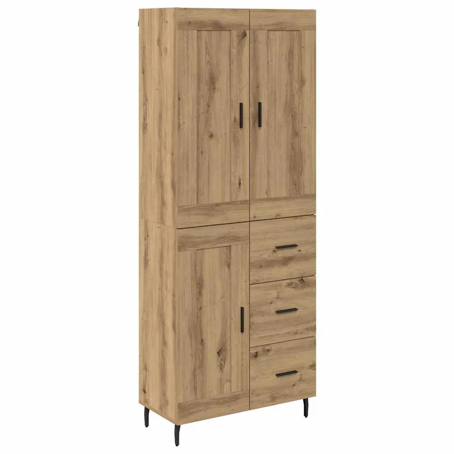 Haut Armoire 2 pcs Chêne artisanal 69,5 x 34 x 180 cm - 2