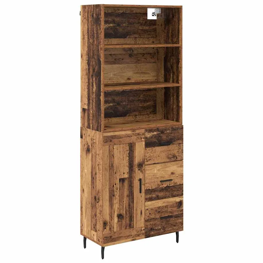 Haut Armoire avec tiroir Bois Ancien 69,5 x 34 x 180 cm - 2