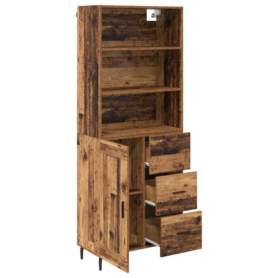 Haut Armoire avec tiroir Bois Ancien 69,5 x 34 x 180 cm - 5