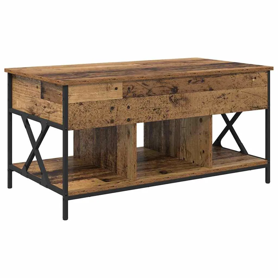 Table basse Bois Ancien 100 x 55 x 48,5 cm Bois d'ingénierie - 2