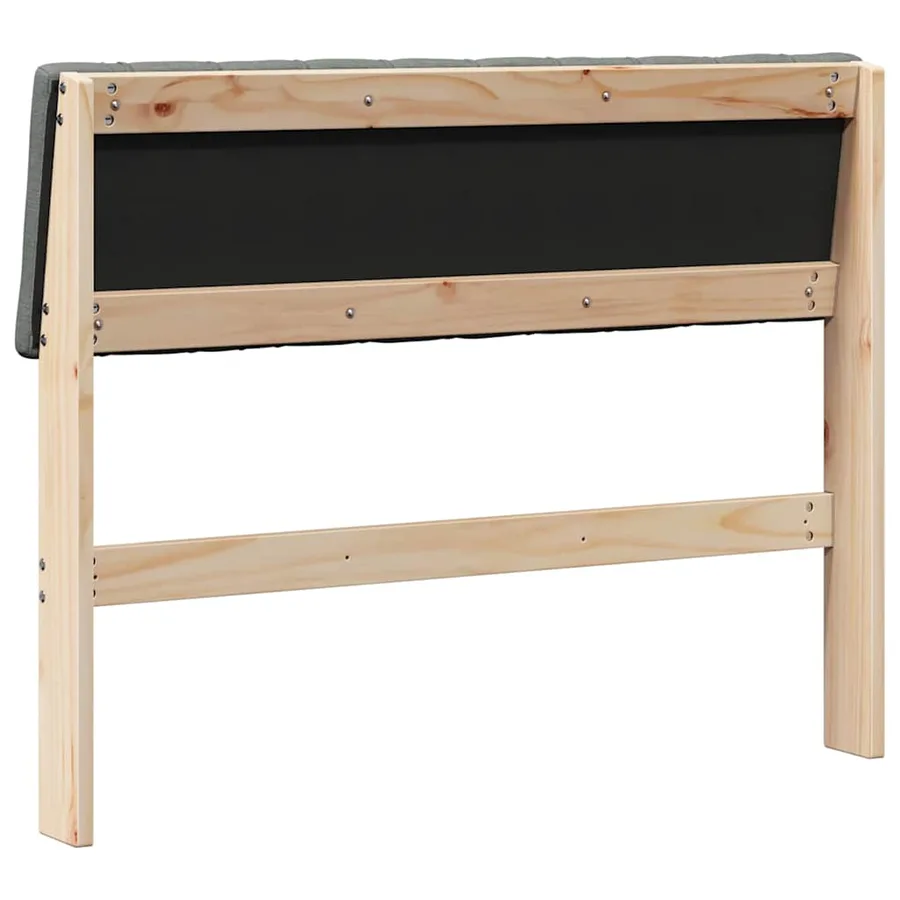 Tête de lit capitonnée Gris foncé 100 cm Pin massif - 6