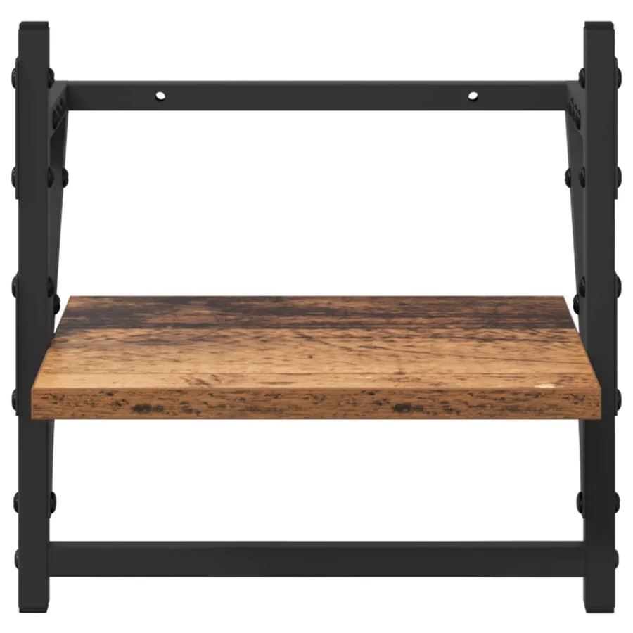 Ensemble d'étagères murales 6 pcs Bois Ancien 100 x 25 x 30 cm - 11