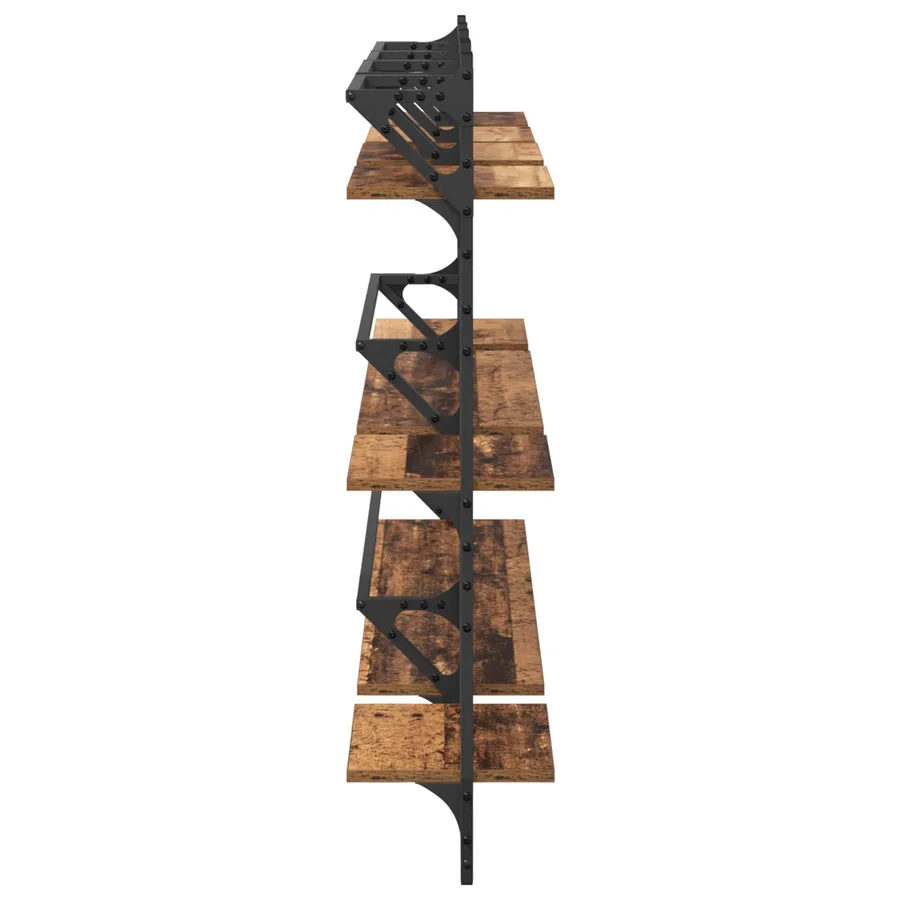 Ensemble d'étagères murales 6 pcs Bois Ancien 100 x 25 x 30 cm - 16