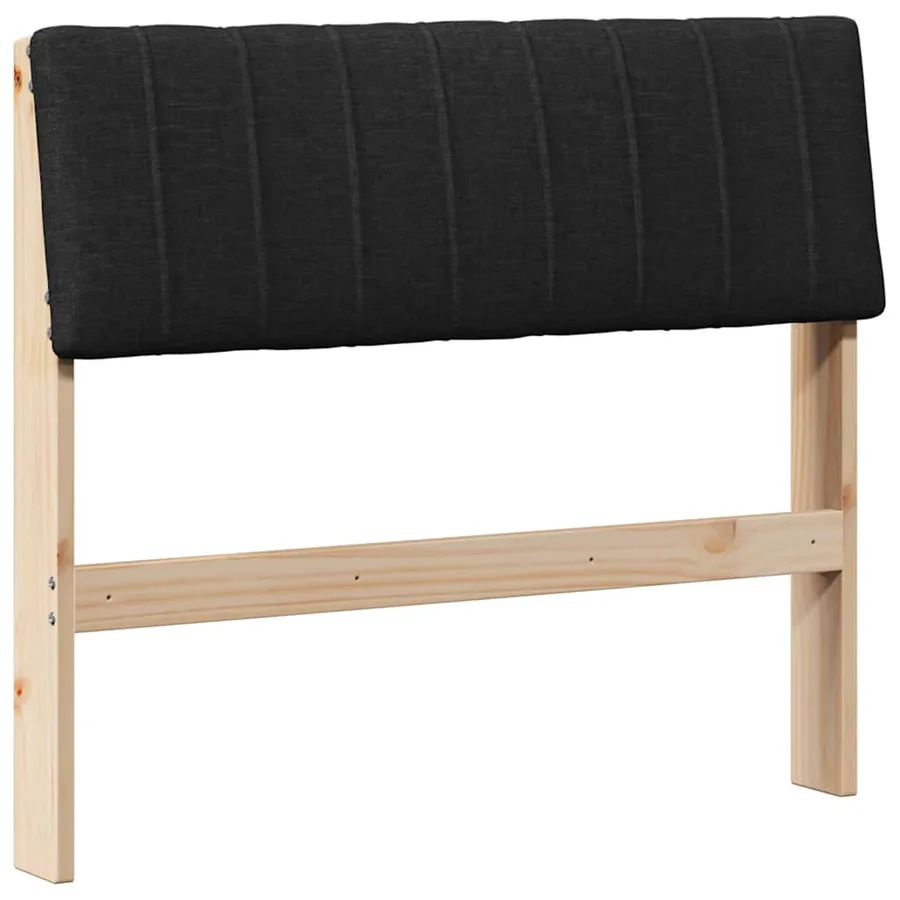 Tête de lit capitonnée Noir 90 cm Pin massif - 2