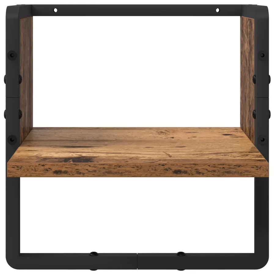 Ensemble d'étagères murales 4 pcs Bois Ancien 65 x 25 x 30 cm - 11