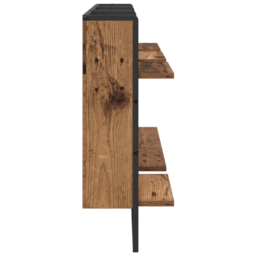 Ensemble d'étagères murales 4 pcs Bois Ancien 65 x 25 x 30 cm - 12