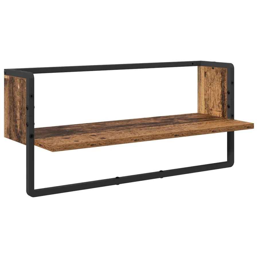 Ensemble d'étagères murales 4 pcs Bois Ancien 65 x 25 x 30 cm - 5