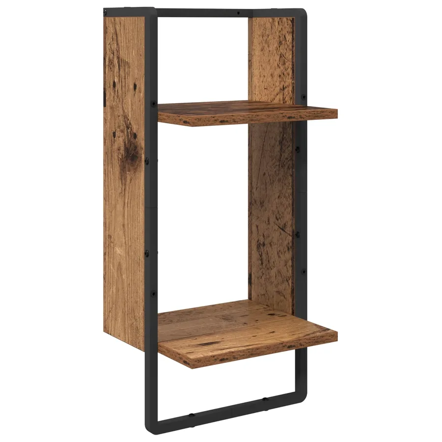 Ensemble d'étagères murales 4 pcs Bois Ancien 65 x 25 x 30 cm - 6
