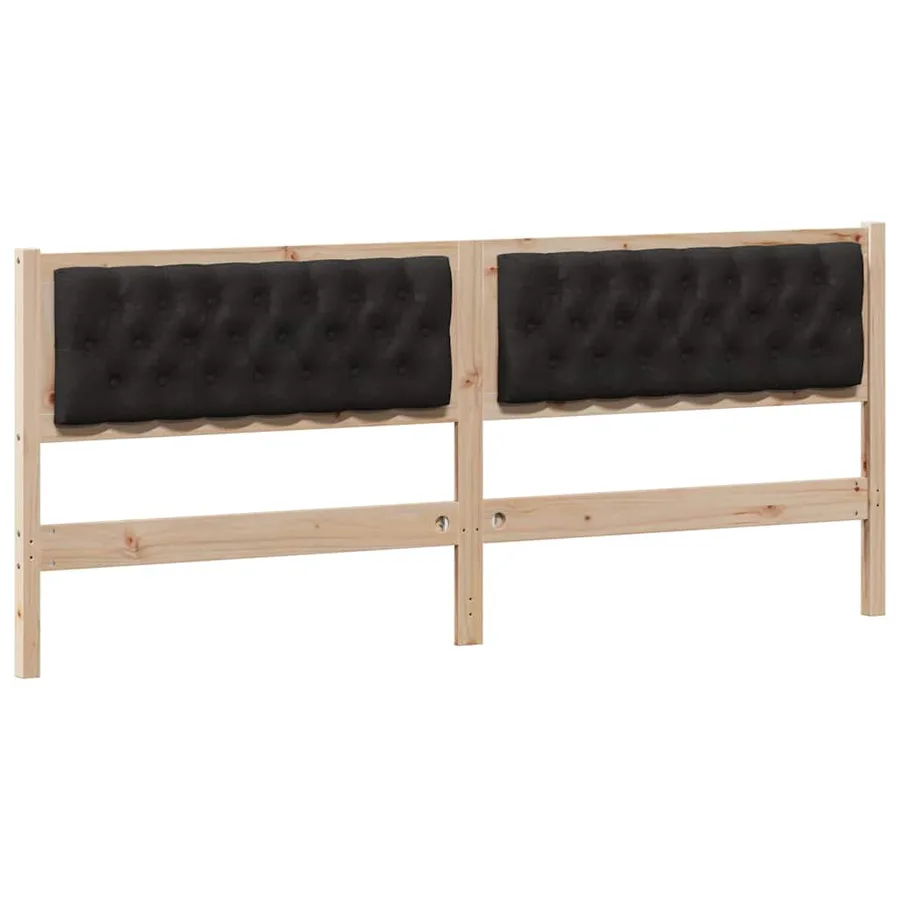 Tête de lit Autre Marron et noir 200 cm Bois massif en pin - 2
