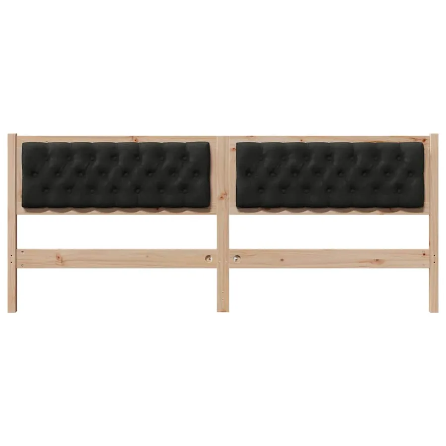 Tête de lit Autre Marron et noir 200 cm Bois massif en pin - 4
