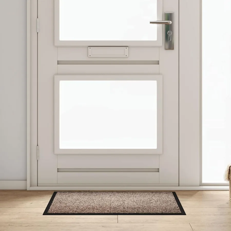 Tapis de porte Beige 60 x 40 x 1.2 cm Tissu en teddy