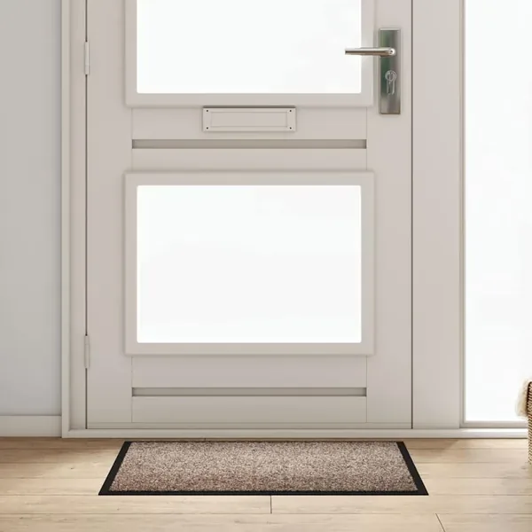 Tapis de porte Beige 60 x 40 x 1.2 cm Tissu en teddy
