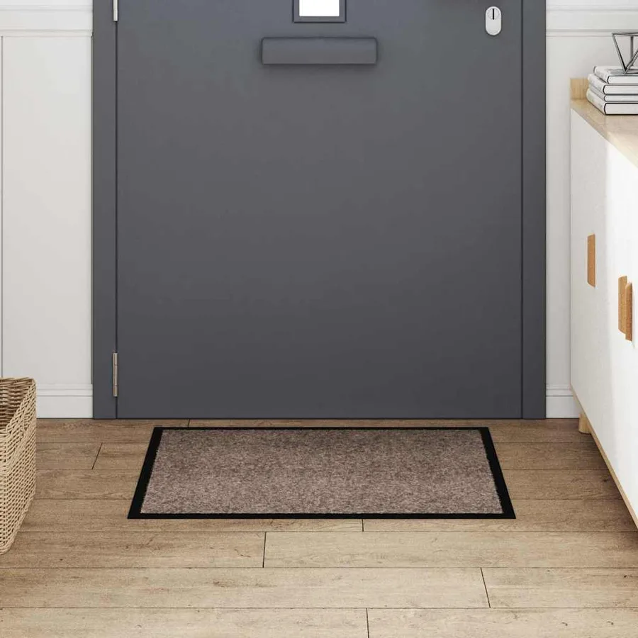 Tapis de porte Beige 60 x 40 x 1.2 cm Tissu en teddy - 3