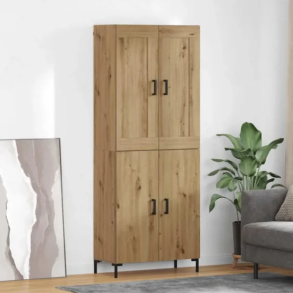 Haut Armoire 2 pcs Chêne artisanal 69,5 x 34 x 180 cm