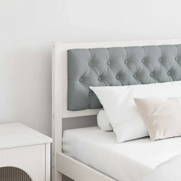 Tête de lit Autre Blanc et gris clair 200 cm Bois massif en pin