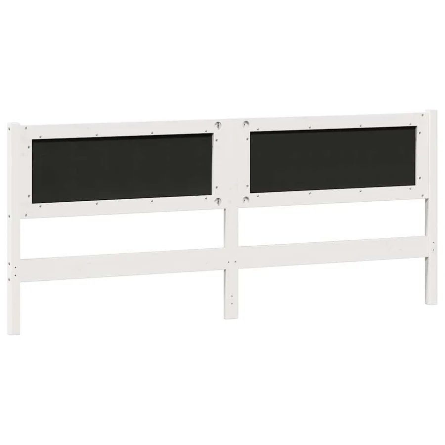 Tête de lit Autre Blanc et gris clair 200 cm Bois massif en pin - 6