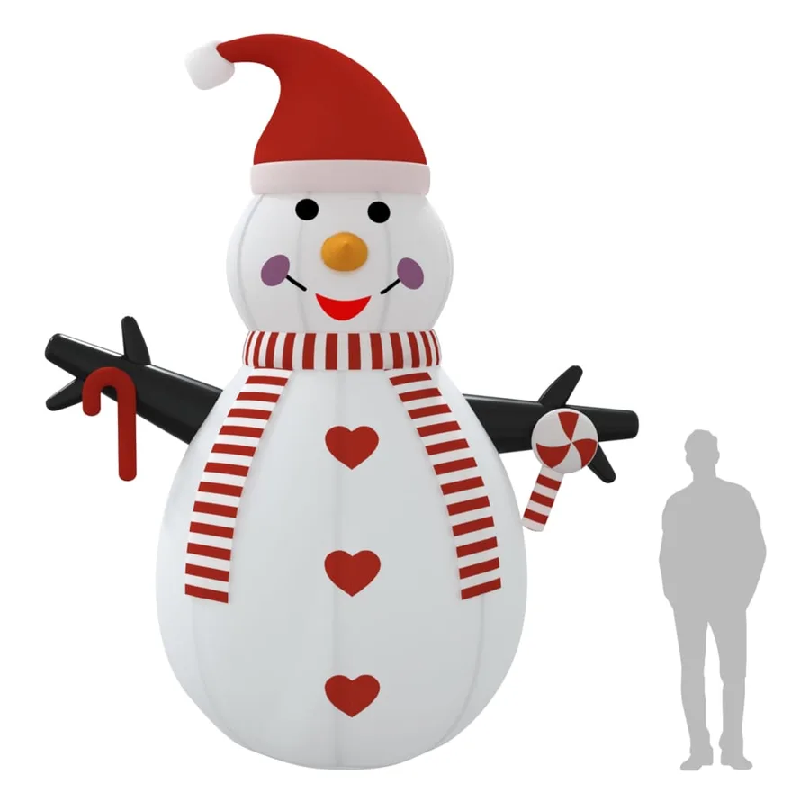 Bonhomme de neige gonflable avec LED 460 cm - 11