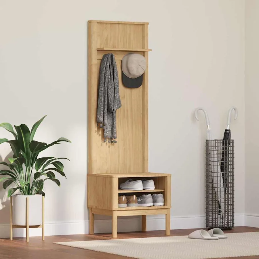 Meuble de couloir FLORO Cire marron 50 x 40 x 158 cm