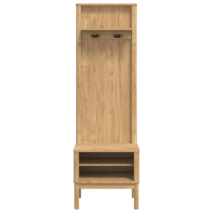 Meuble de couloir FLORO Cire marron 50 x 40 x 158 cm - 5