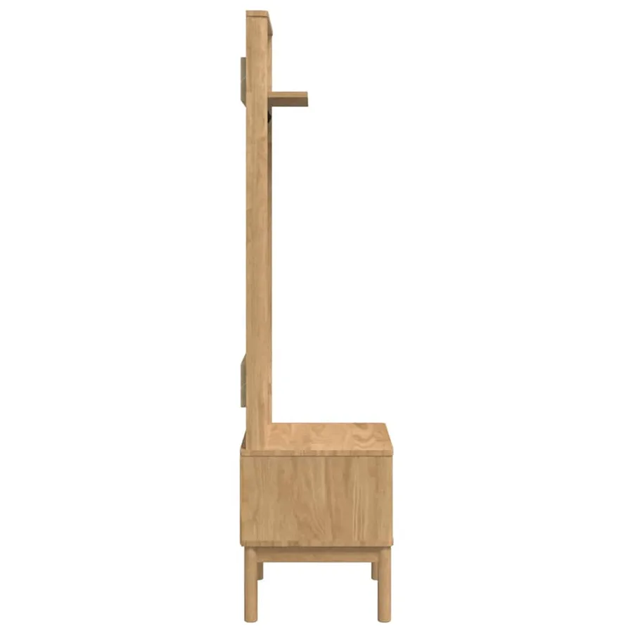 Meuble de couloir FLORO Cire marron 50 x 40 x 158 cm - 6