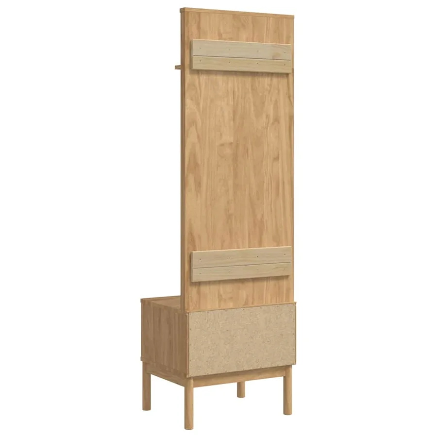Meuble de couloir FLORO Cire marron 50 x 40 x 158 cm - 7