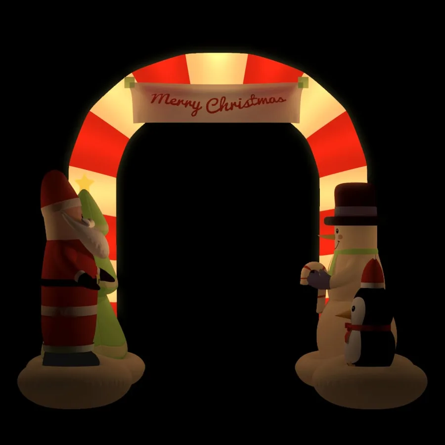 Porte voûtée gonflable de Noël avec LED 260 cm - 2