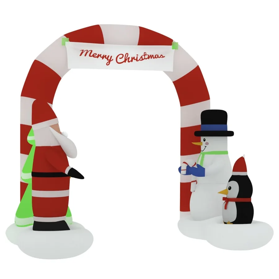 Porte voûtée gonflable de Noël avec LED 260 cm - 4