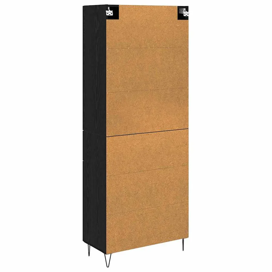 Haut Armoire Chêne noir 69,5 x 34 x 180 cm Bois d'ingénierie - 10