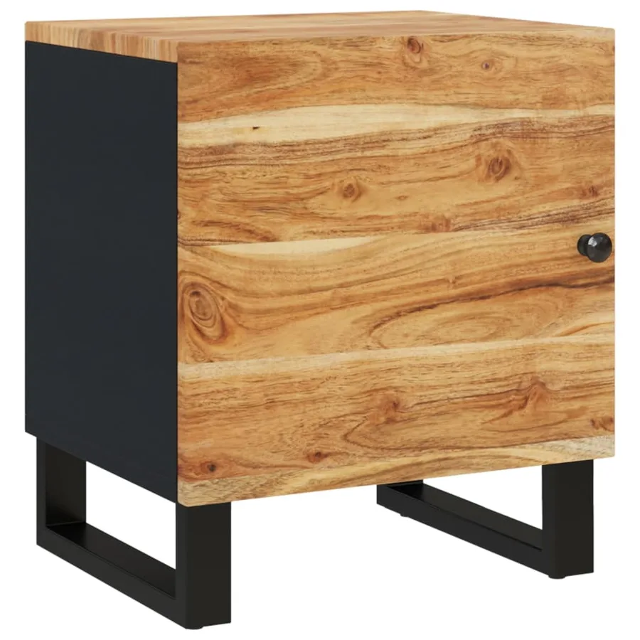 Table de chevet 40x33x46 cm Bois d'acacia massif - 2
