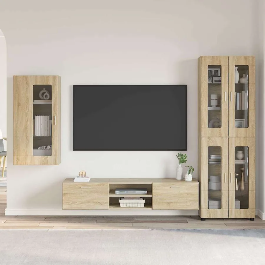 Ensemble meuble TV FLORIN 3 pcs Chêne Sonoma Bois d'ingénierie