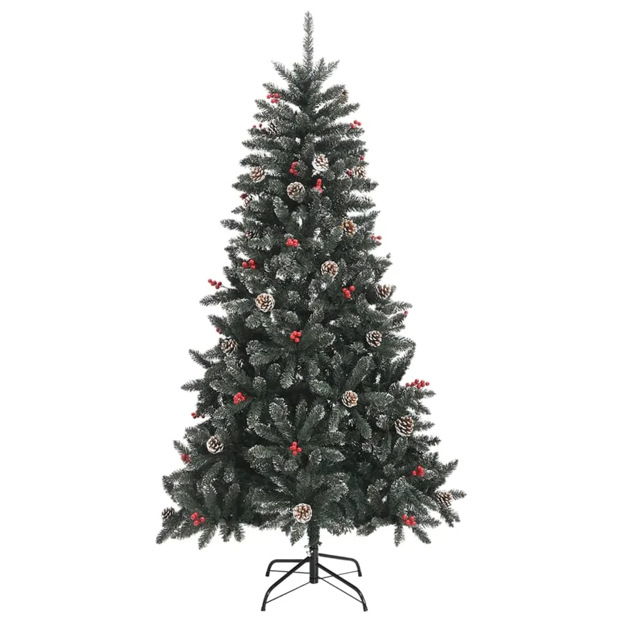 Sapin de Noël artificiel avec support Vert 180 cm PVC - 2