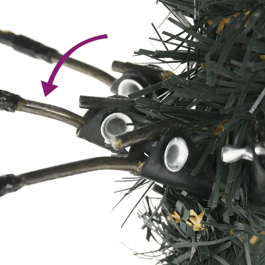 Sapin de Noël artificiel avec support Vert 180 cm PVC - 4