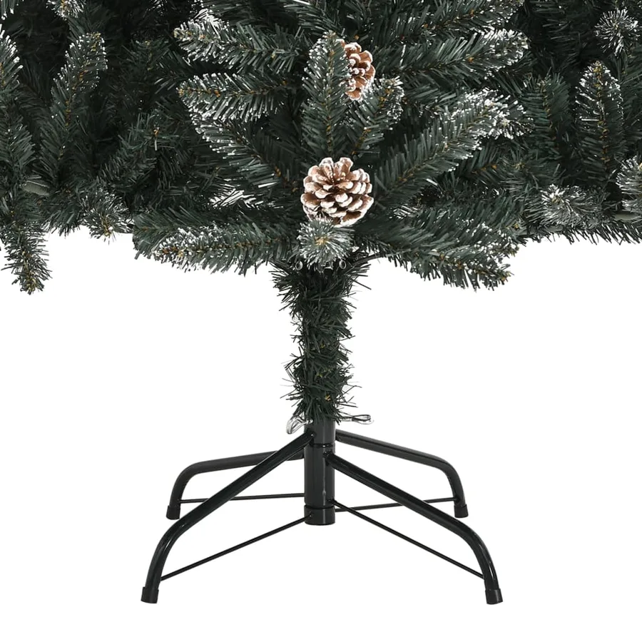 Sapin de Noël artificiel avec support Vert 180 cm PVC - 7