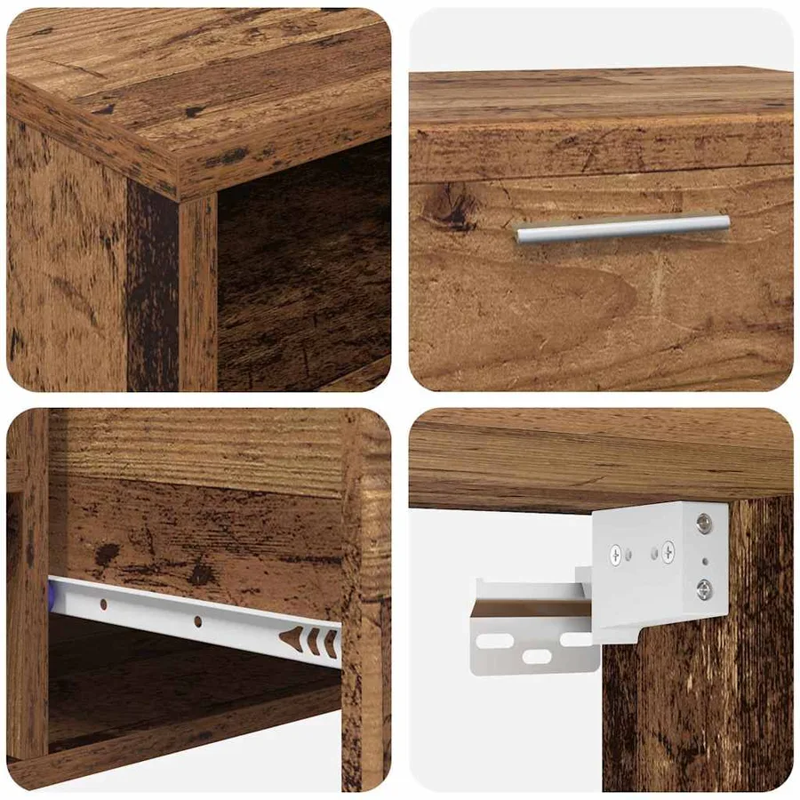 Ensemble meuble TV FLORIN 3 pcs Bois ancien Bois d'ingénierie - 11