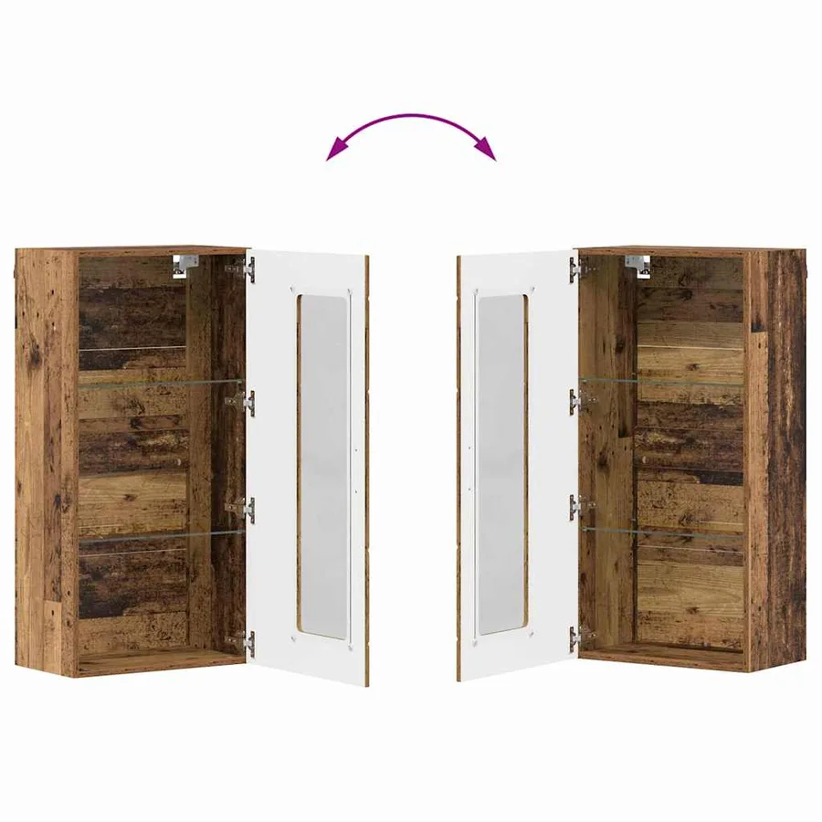 Ensemble meuble TV FLORIN 3 pcs Bois ancien Bois d'ingénierie - 14