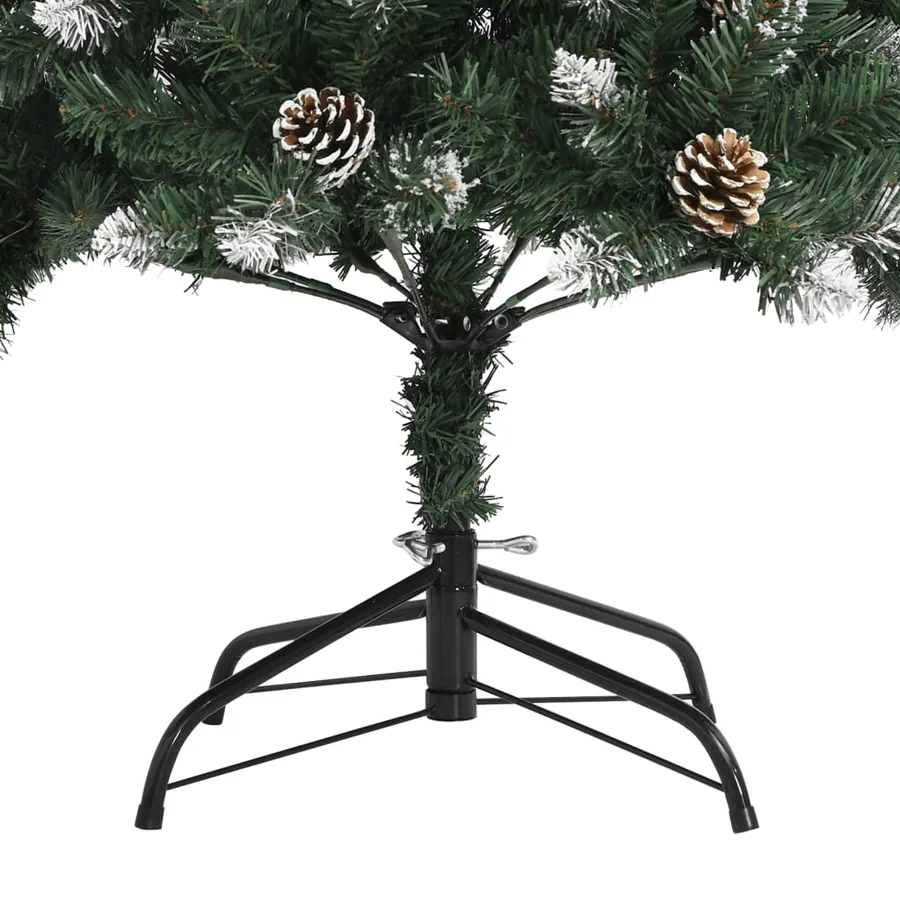 Sapin de Noël artificiel avec support Vert 240 cm PVC - 7