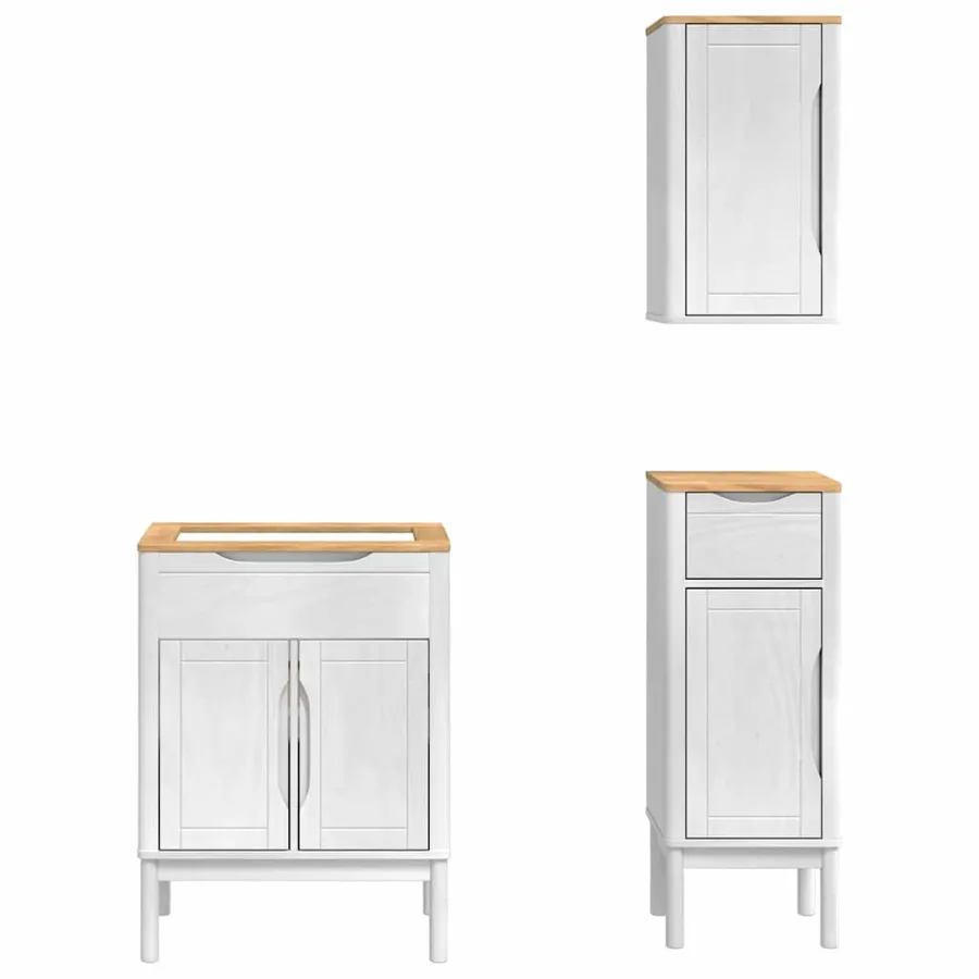 Ensemble de mobilier de salle de bain FLORO 3 pcs Blanc - 9