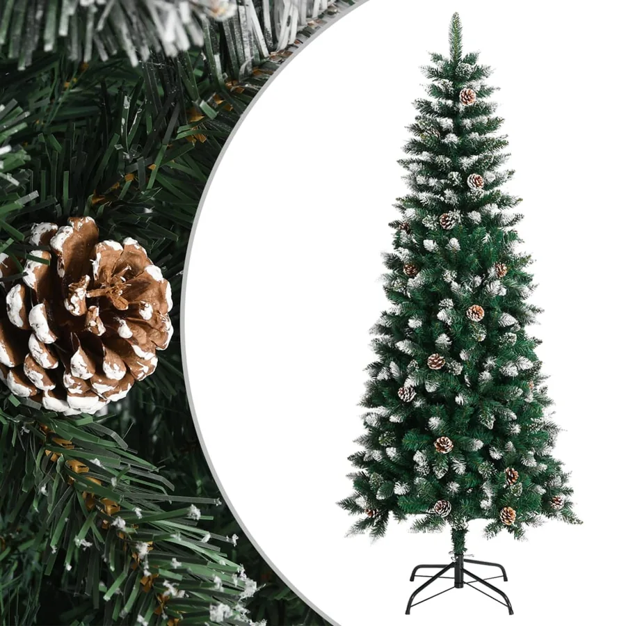 Sapin de Noël artificiel avec support Vert 180 cm PVC