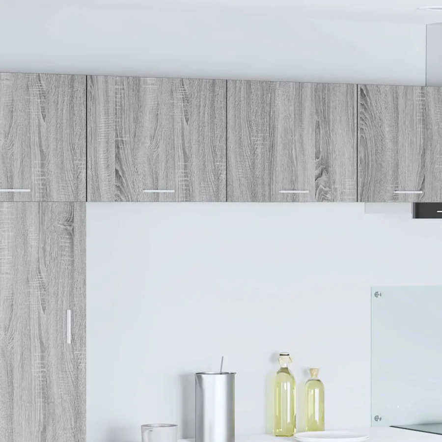 Armoire suspendue 2 pcs Gris Sonoma et Blanc 50 x 31 x 40 cm