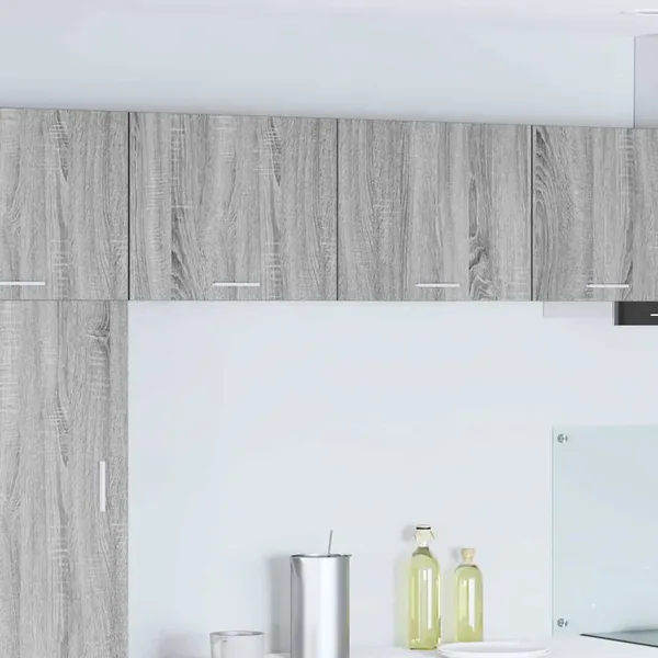Armoire suspendue 2 pcs Gris Sonoma et Blanc 50 x 31 x 40 cm